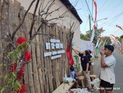 Warga Desa Koncer Kidul Percantik Lingkungan dengan WallGang Decoration Sambut HUT ke-80 RI