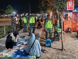 Patroli Gabungan TNI, Satpol PP, dan Banser Jaga Kondusifitas di Kecamatan Tamanan Bondowoso
