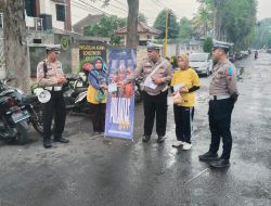Gencarkan Tertib Lalu Lintas, Polantas Hadir di Car Free Day Bondowoso