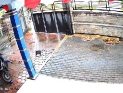 Curanmor Terekam CCTV di Kantor Mekaar Tegalampel Bondowoso, Motor Beat 2024 Raib