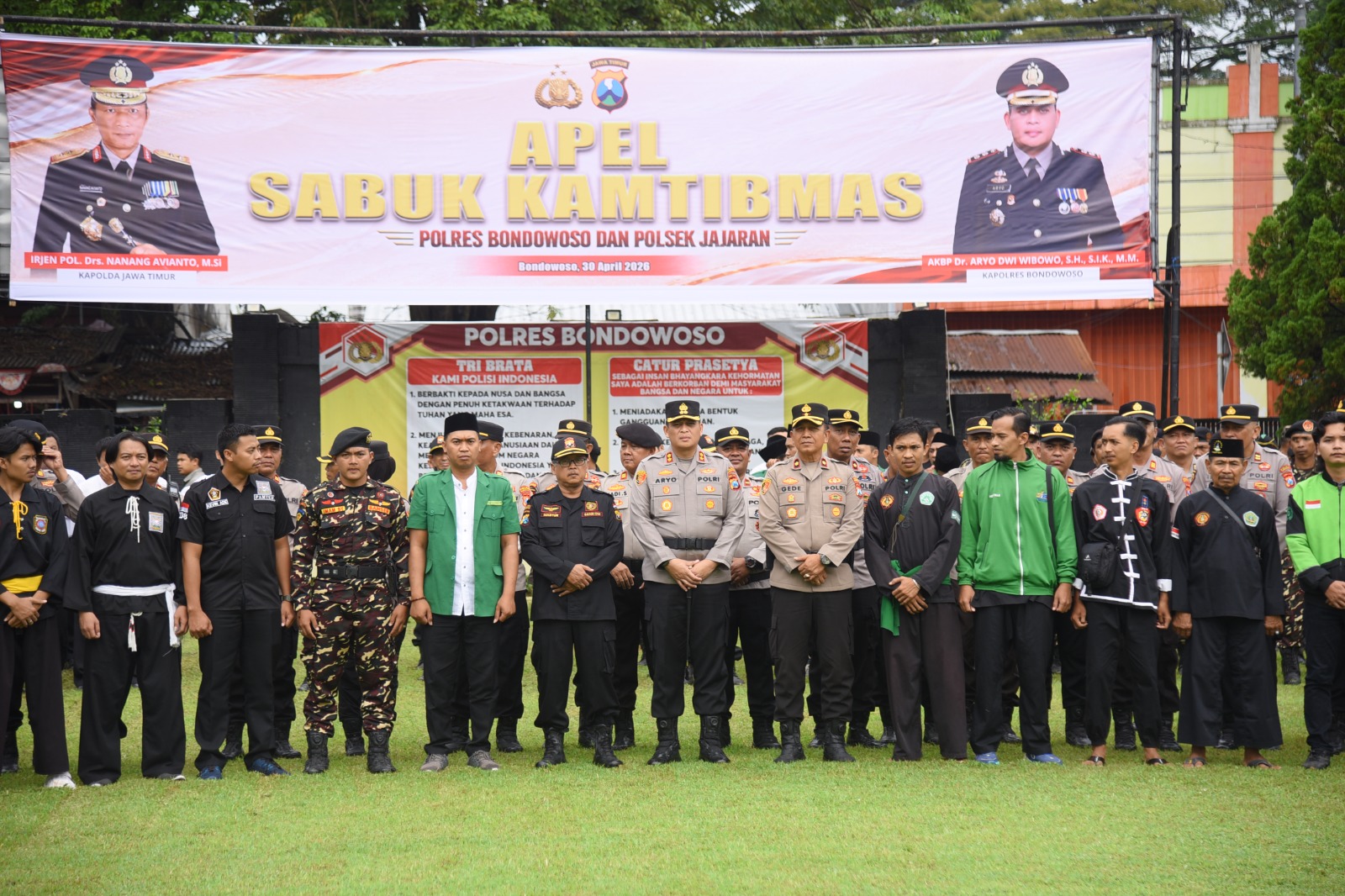 Sabuk Kamtibmas Diperkuat, Kapolres Bondowoso Satukan Elemen Masyarakat Jaga Kondusivitas Daerah