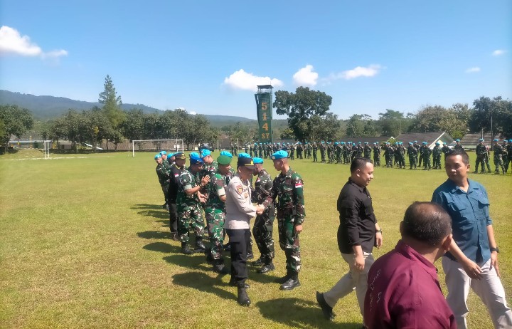Kapolres Aryo Dwi Wibowo Hadiri Pelepasan Satgas UNIFIL, Prajurit Yonif 514 Siap Emban Misi Perdamaian di Lebanon