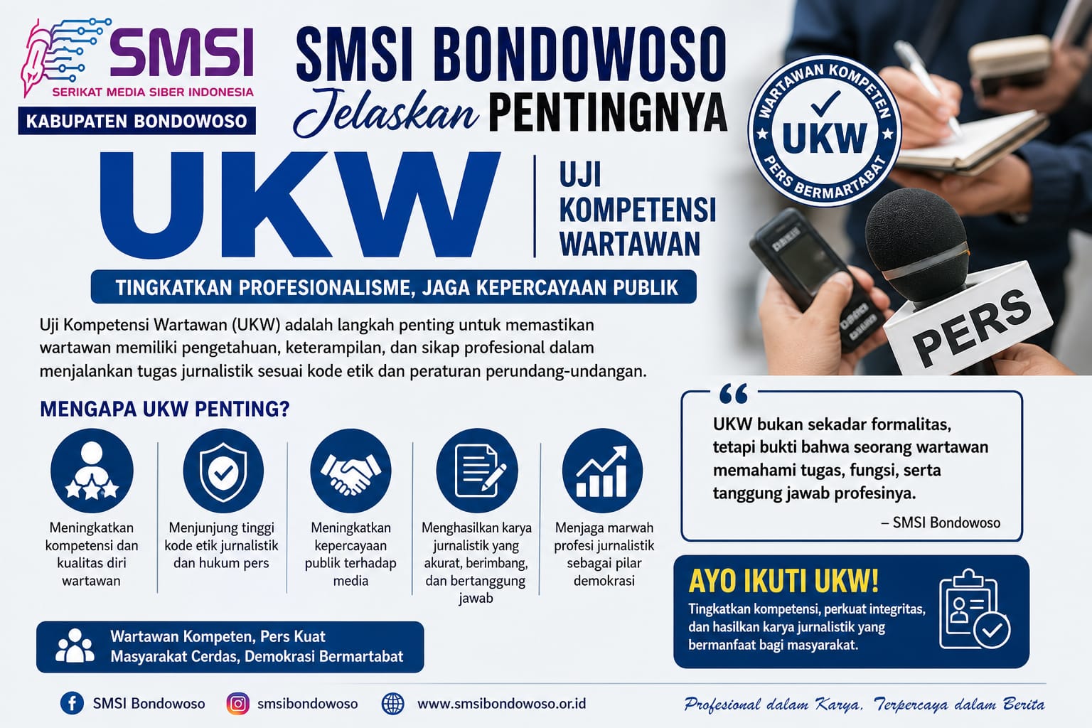 SMSI Bondowoso, UKW Bukan Formalitas, Tapi Pilar Integritas Jurnalis