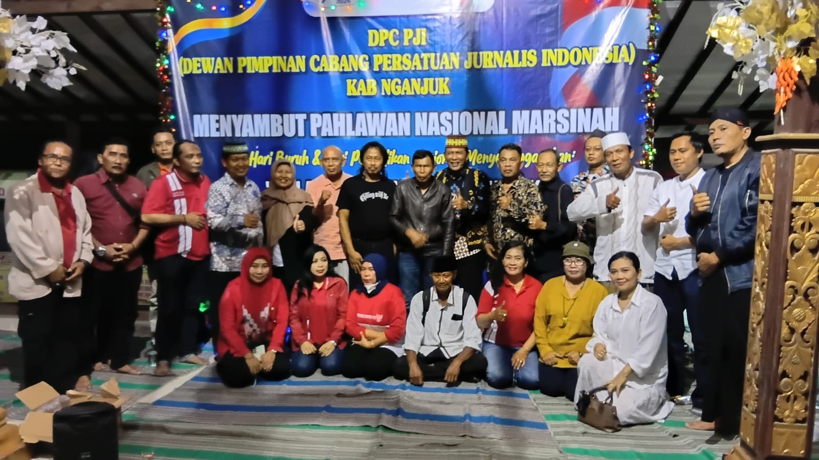 Renungan Malam untuk Buruh dan Guru, PJI Nganjuk Gaungkan Semangat Perjuangan dari Daerah