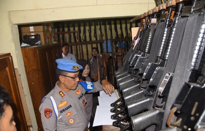 Ratusan Senpi Polisi di Bondowoso Diperiksa, Tujuh Pucuk Dinyatakan Tak Layak Pakai