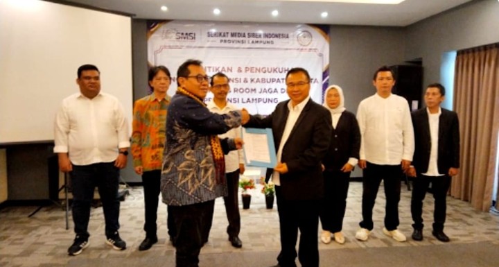 SMSI Lantik Pokja Newsroom Jaga Desa di Lampung, Perkuat Pengawasan Dana Desa dan Cegah Korupsi