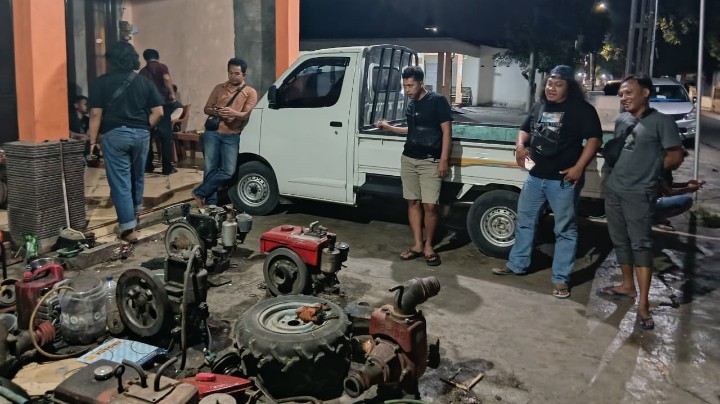 Polsek Pace dan Resmob Polres Nganjuk Ungkap Pencurian Mesin Diesel di Area Persawahan